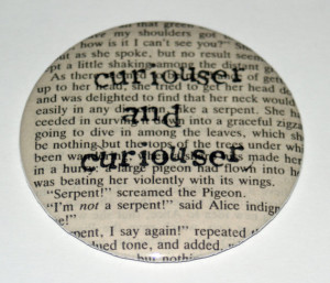 Alice in Wonderland Literary Pocket Mirror - Curiouser and Curiouser ...