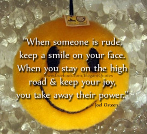 Taking the high road - stay classy!