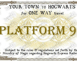Hogwarts Express Train Ticket Perso nalized in 2 Sizes DIGITAL FILE ...