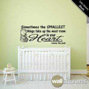 Winnie The Pooh Quot Smallest Things Vinyl Wall Quote Decal Words Baby
