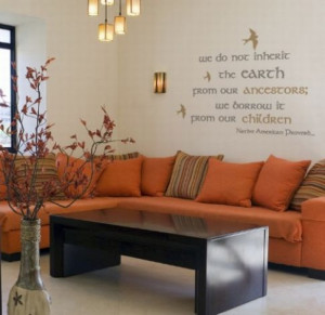 Decorate interior walls with inspirational quotes