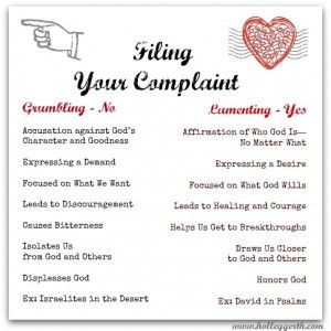 Filing Your Complaint by Holley Gerth