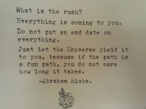 ABRAHAM HICKS QUOTE Typed on Typewriter, on Law of Attraction