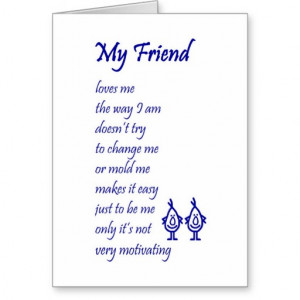My Friend - a funny thinking of you poem Greeting Cards