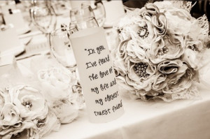 Wedding Signs - Quotes Luminaries - Beautiful Reception Decor - Table ...