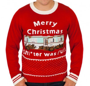 Christmas Vacation 'Sh!*ter was Full!' Holiday Sweater in Red By ...