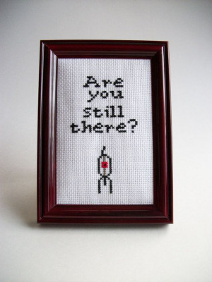 Portal still there turret quote cross stitch by FunWithNeedles, $30.00 ...