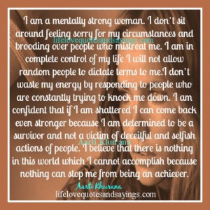Am A Mentally Strong Woman..