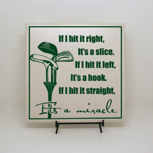 ... It's a miracle - Golf Sign, Father's Day Golf Gift, Golf Sayings ...