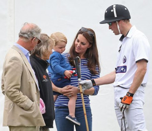Prince William, and Prince Charles admired Prince George at the polo ...