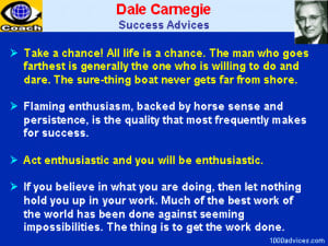 Dale Carnegie. Quotes on Success, Achiement, Passion