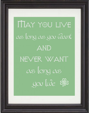 Irish Blessing, Ireland, Quote, Saying, Art, Print, 11x14, Typography ...