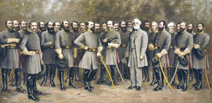 Lee with Confederate Generals