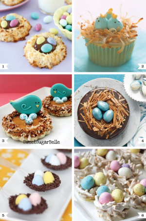 Bird’s nest desserts for Easter. Making #6 for an Easter egg hunt on ...