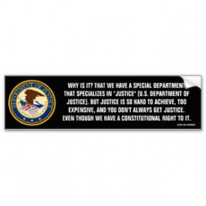 Montley Exclusive, Justice Department Truth Bumper Sticker