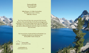 Sawtooth Lake Wilderness & Hiking Greeting Card - full card showing ...