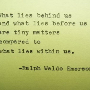 EMERSON Quote Hand Typed Typewriter Quote with Vintage Typewriter ...