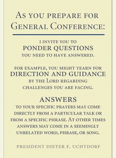 Help Preparing for General Conference! More