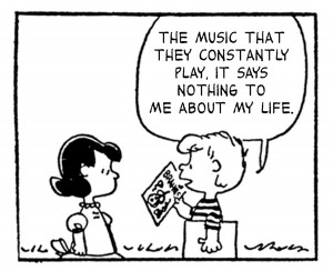 ... das letras do The Smiths com os personagens de Charlie Brown