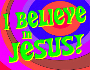 believe in Jesus Christ colorful design Christian religious photo ...