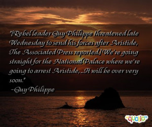 Rebel leader Guy Philippe threatened late Wednesday to send his ...