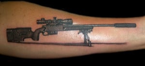 35 Awesome Gun Tattoo Designs