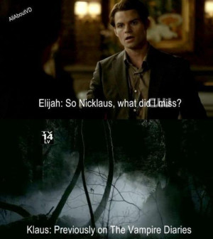The Vampire Diaries TV Show Klaus & Elijah funny :D