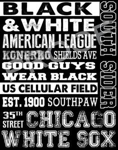 Chicago White Sox Subway Art by 515DesignStudio on Etsy, $20.00 More