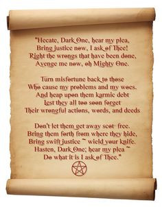 Hecate Justice spell chant Correspondences for Hecate Color: Black ...