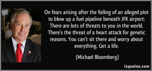 On fears arising after the foiling of an alleged plot to blow up a ...