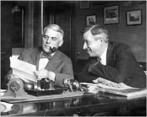 Kin Hubbard and Will Rogers, image from Lilly Library, Indiana ...