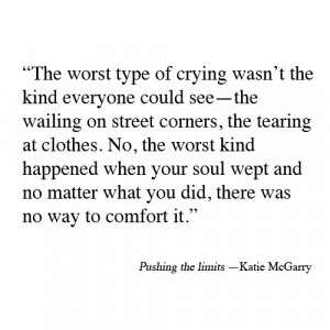 book, cry, echo emerson, pushing the limits, text