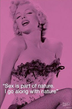 Marilyn Monroe Sex Quote Poster - Pink