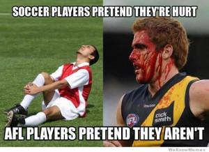 Soccer players pretend they’re hurt – afl players pretend they ...