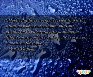 Mobile digital convergence is leading to the