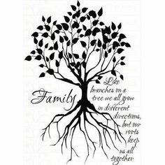 Custom family tree with names temporary tattoo - personalized with ...
