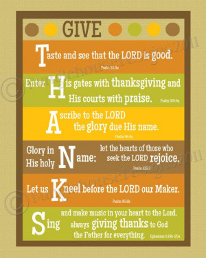 Give Thanks Thanksgiving Printable Wall Art DIY PRINTABLE 8x10 ...