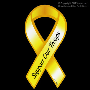 support our troops yellow ribbon