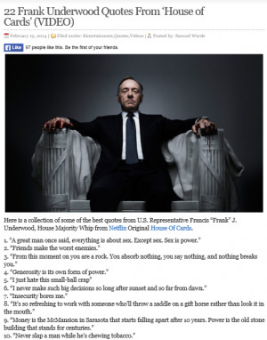 Top Quotes from ‘House of Cards’