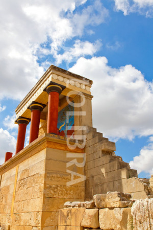The West Bastion Knossos Crete The West Bastion With a copy of the