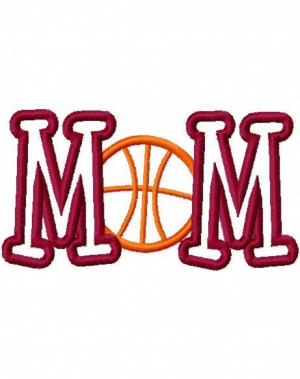 Basketball Mom Embroidery Machine Applique Design 2438 INSTANT ...