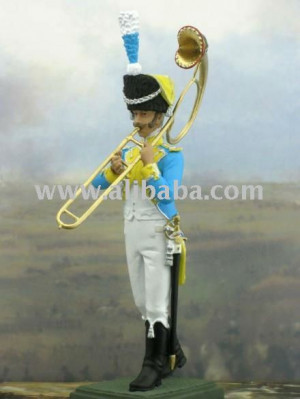 ... de juguete de la lata. Año 1810 del trombón. Ejército de Napoleon