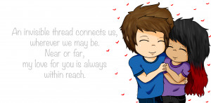 Me and my boyfriend w/ quote by MyClutteredCave on deviantART