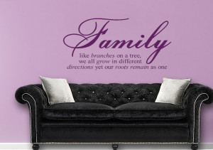 Home / Wall Stickers / Quotes / Family We All Grow In Different ...