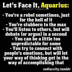 Zodiac City Let's face it, Aquarius
