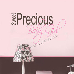 Images Sweet Precious Baby Girl Nursery Wall Quote Wallpaper