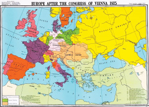 Map of Europe After Congress of Vienna