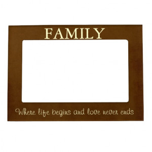 Brown/Cream Family Quote Picture Frame Magnet