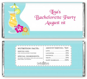 Margarita Drink - Personalized Bachelorette Party Candy Bar Wrappers