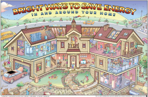 Bright Ways to Save Energy Poster